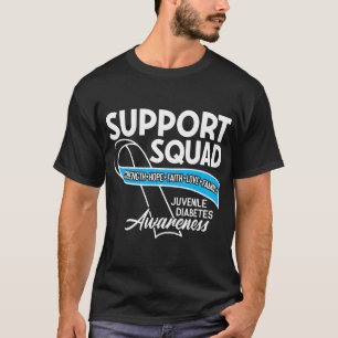 Camiseta Suporte Esquadrão T1D Tipo 1 Sensibilização Engraç