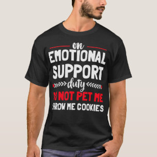 Camiseta Suporte Humano Emocional Não Pet Engraçado Service