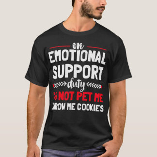 Camiseta Suporte Humano Emocional Não Pet Engraçado Service