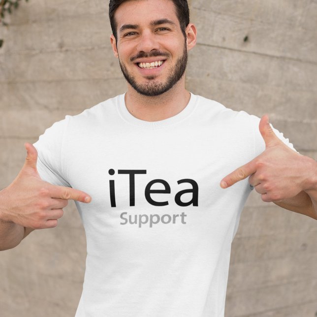 Camiseta Suporte iTea - Um trocadilho para os bebedores de  (Criador carregado)