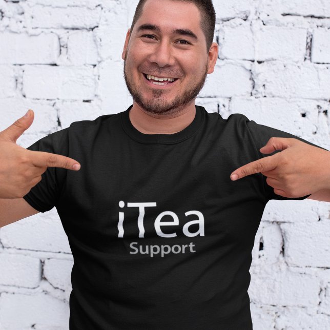 Camiseta Suporte iTea - Um trocadilho para os bebedores de  (Criador carregado)