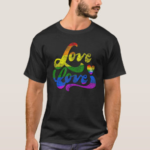 Camiseta Suporte Lgbb Rainbow Pride Love Is Love Lesbian G