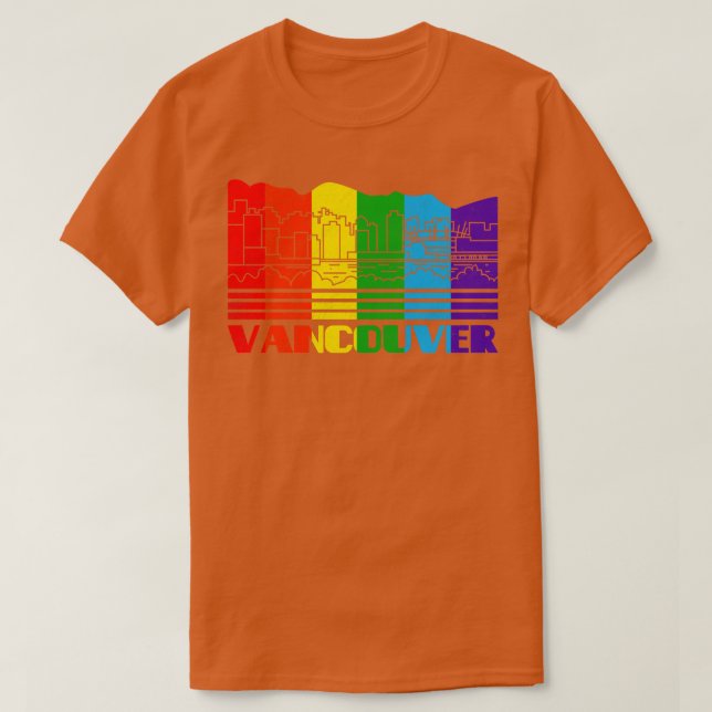 Camiseta Suporte LGBTQ de Presente LGBT para Vancouver Prid (Frente do Design)