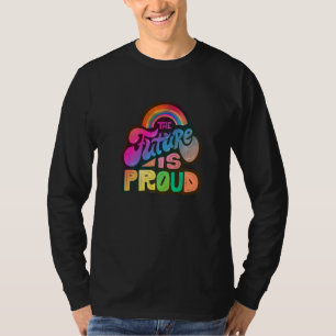 Camiseta Suporte Lgbtq+ O Futuro É Meio-Tom De Orgulho