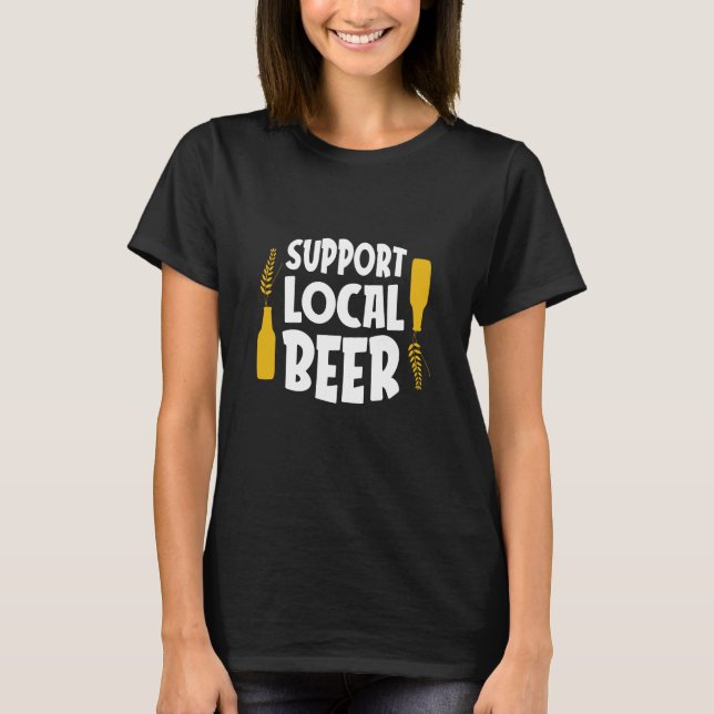 Camiseta Suporte para cerveja local (Frente)