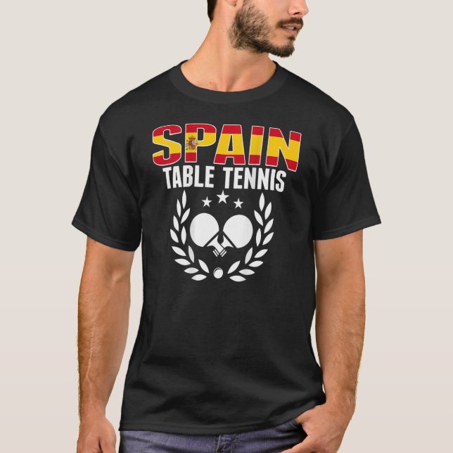 Camiseta Suporte para espanha de Tênis do pino de pinos de  (Frente)