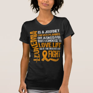 Camiseta suporte para Leucemia Sensibilização Orange Briso