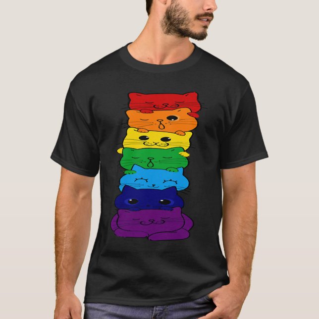 Camiseta Suporte para LGBQ do Orgulho de Sinalizador do Gay (Frente)