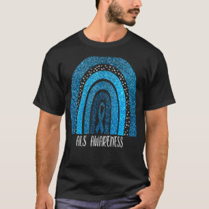 Camiseta Suporte para Mês de Consciência Als Boho Rainbow