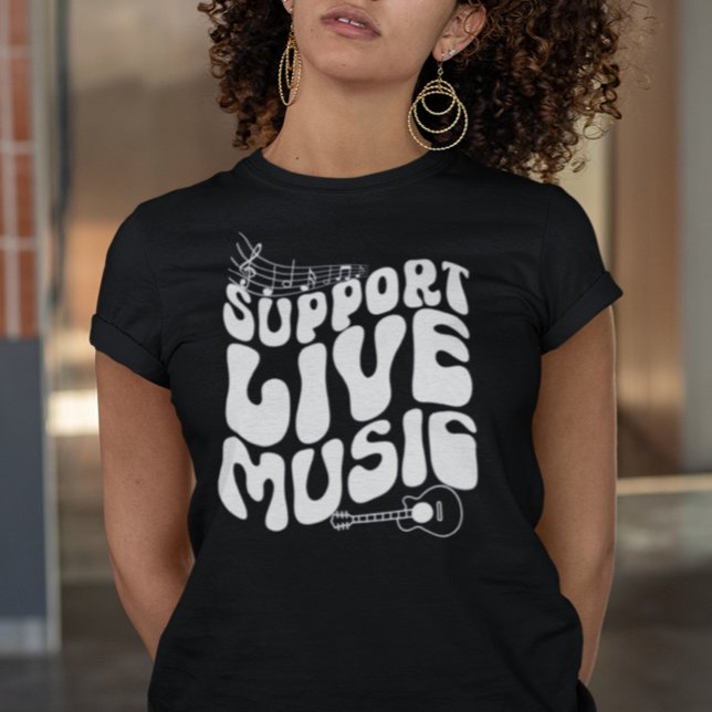Camiseta Suporte Retroativo para o Groovy de Música ao Vivo (Criador carregado)