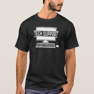 Camiseta Suporte Técnico Com Computador E Rato