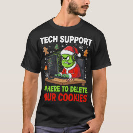 Camiseta Suporte Técnico de Natal Aqui para Excluir Cookies