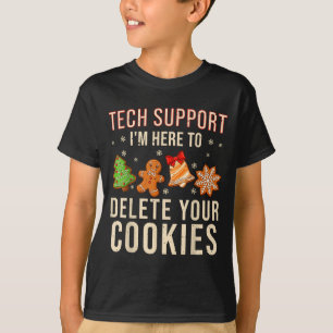 Camiseta Suporte Técnico de Natal Aqui Para Excluir Cookies