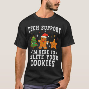 Camiseta Suporte Técnico de Natal Estou Aqui Para Excluir S