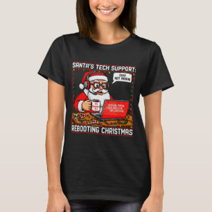 Camiseta Suporte Técnico do Papai Noel_ Reinicializando o N