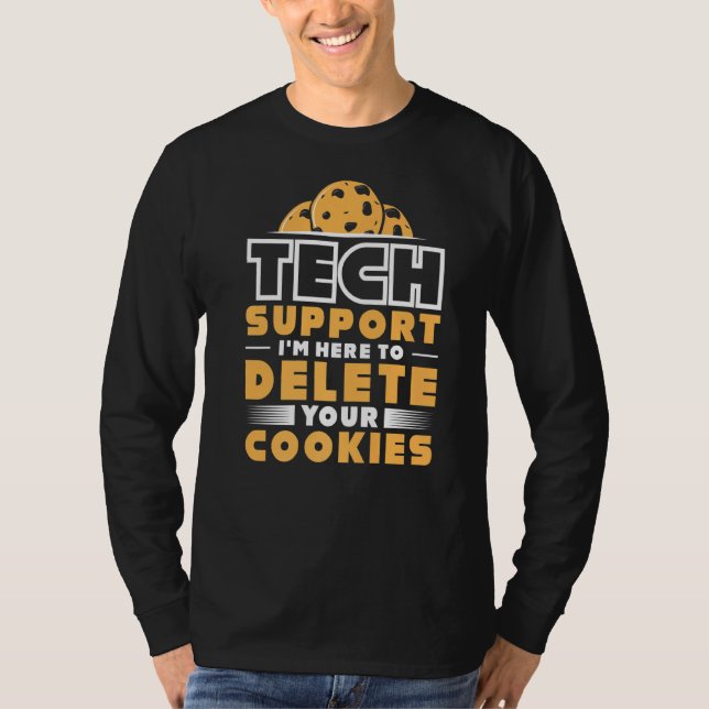 Camiseta Suporte técnico Estou aqui para excluir o programa (Frente)