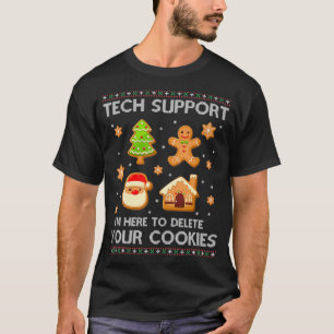 Camiseta Suporte técnico Exclua seus cookies cozinhando no