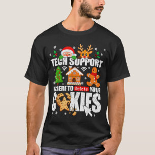 Camiseta Suporte Técnico Exclua Seus Cookies Homens Natal F