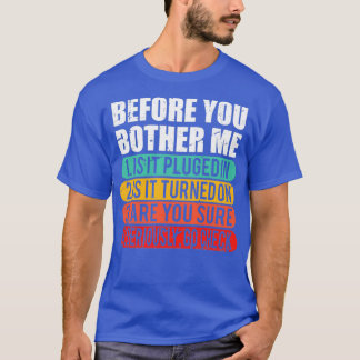 Camiseta Suporte Técnico Funny Techie Gift Informati