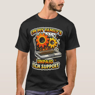 Camiseta Suporte técnico não remunerado da família divertid
