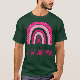 Camiseta Suportem o Cancer Arco-Íris Outubro Vestimos Rosa