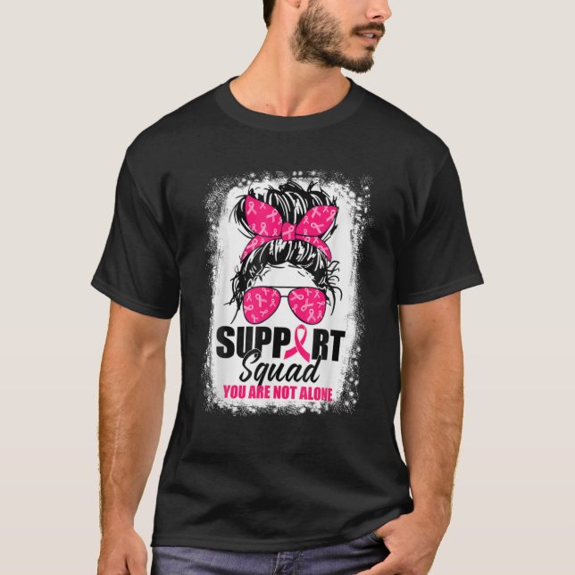 Camiseta Suportem o Cancer de Mama do Guerreiro de Bun Sad  (Frente)