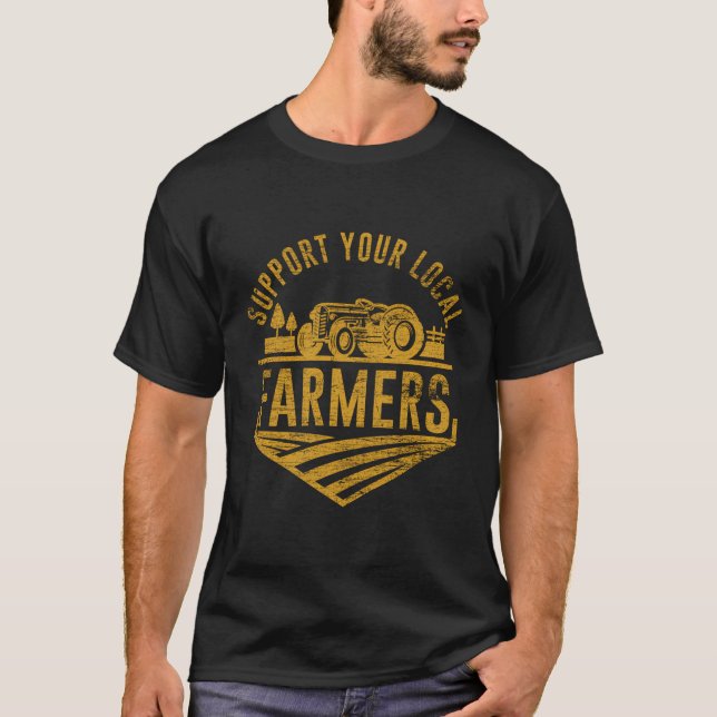 Camiseta Suportem seus agricultores locais (Frente)