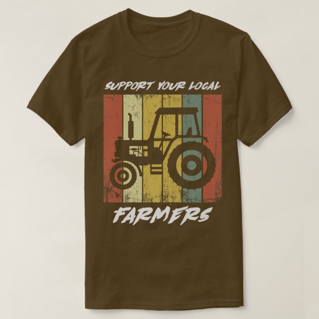 Camiseta Suportem seus agricultores locais (Frente do Design)