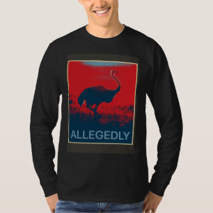 Camiseta Supostamente avestruz Ave não voadora