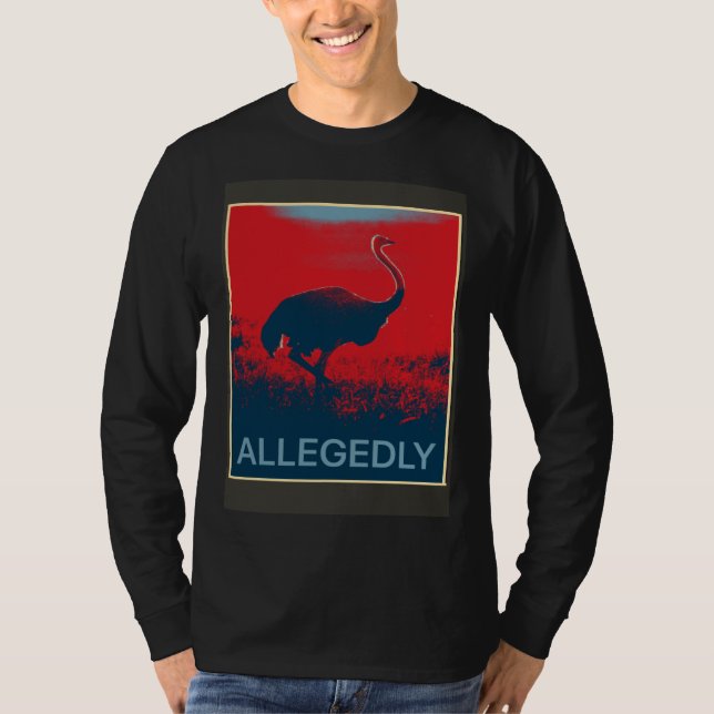 Camiseta Supostamente avestruz   Ave não voadora (Frente)