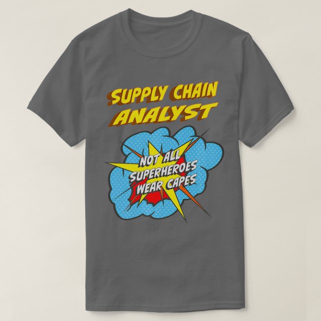 Camiseta Supply Chain Analyst Funny Super Heroi Job Premium (Frente do Design)