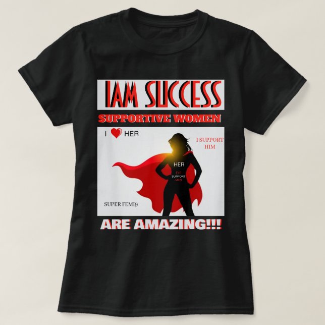 CAMISETA SUPPORT HIM (Frente do Design)