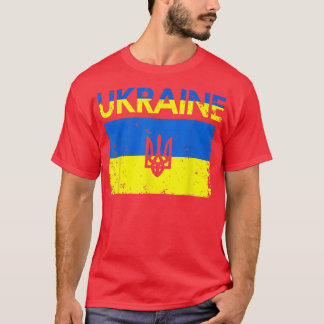 Camiseta Support I Stand With Ukraine American Ukrainian Fl