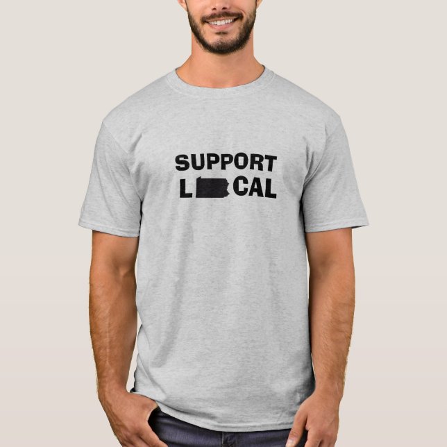 Camiseta Support Local T-shirt - Pensilvânia (PA) (Frente)