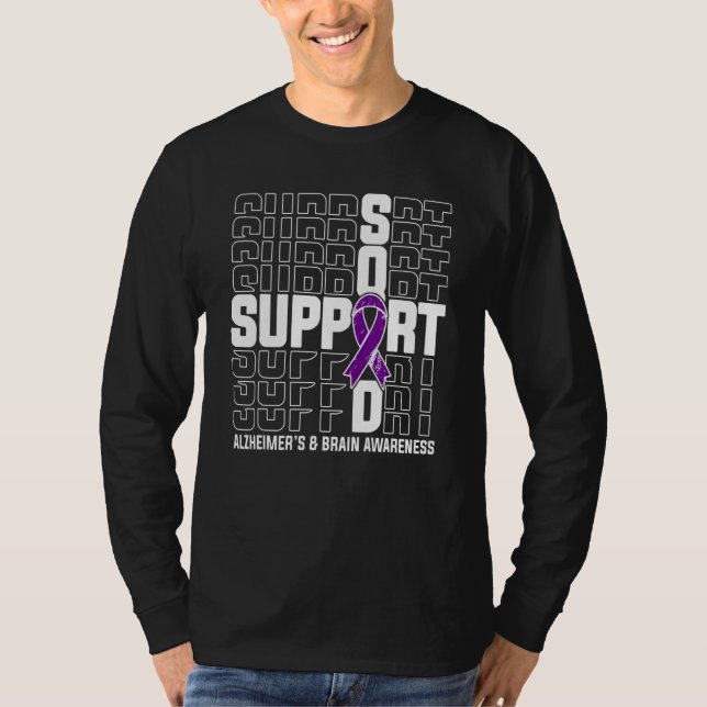 Camiseta Support Squad Alzheimer's & Brain Awareness (Frente)