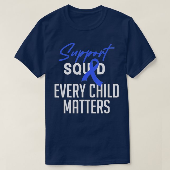 Camiseta Support Squad Child Abuse Prevention Month Awarene (Frente do Design)