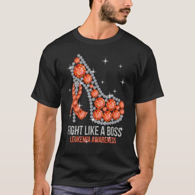Camiseta Support Squad Fight Like A Boss Leukemia Awareness (Frente)