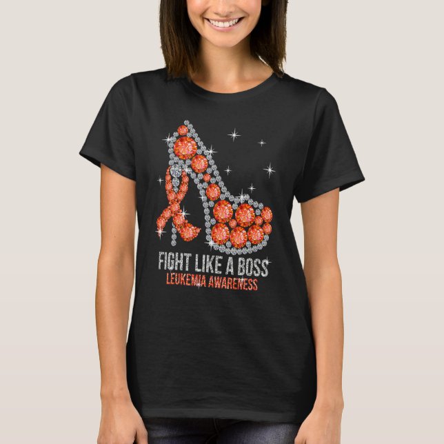 Camiseta Support Squad Fight Like A Boss Leukemia Awareness (Frente)