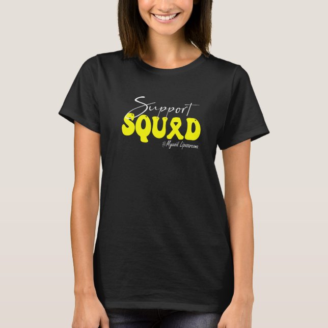 Camiseta Support Squad Myxoid Liposarcoma Awareness Yellow  (Frente)