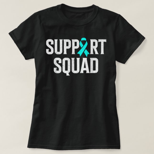 Camiseta Support Squad Ovarian Cancer Raise Ovarian Cancer  (Frente do Design)