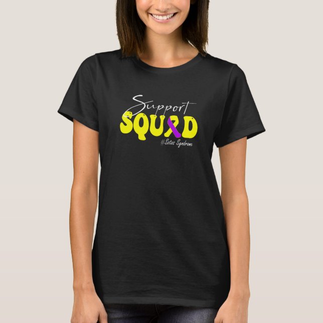 Camiseta Support Squad Sotos Syndrome Awareness Yellow & Pu (Frente)