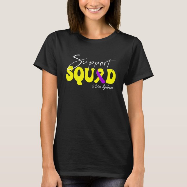 Camiseta Support Squad Sotos Syndrome Awareness Yellow & Pu (Frente)