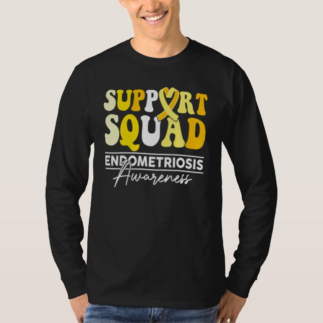 Camiseta Support Squad Sunflower Hair Endometriosis Awarene (Frente)