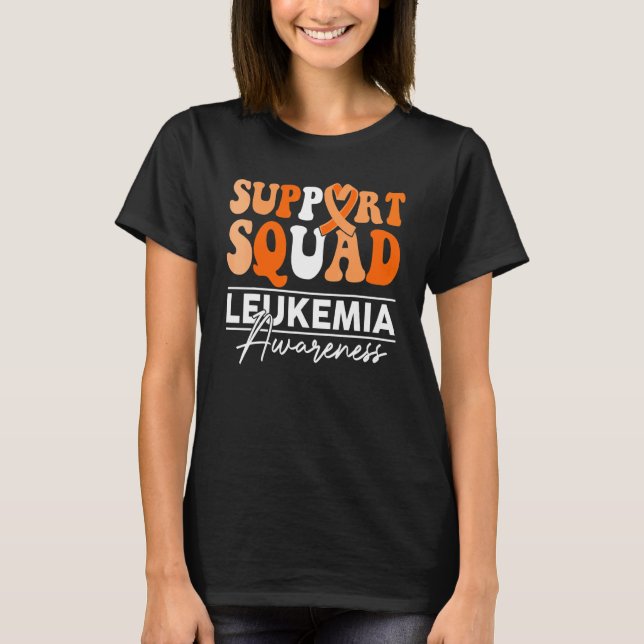 Camiseta Support Squad Sunflower Hair Leukemia Awareness (Frente)