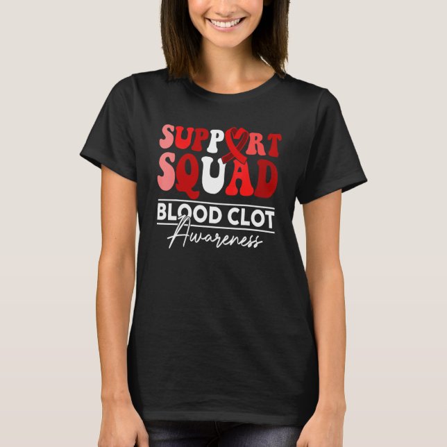 Camiseta Support Squad Sunflower Hair Red Blood Clot Awaren (Frente)