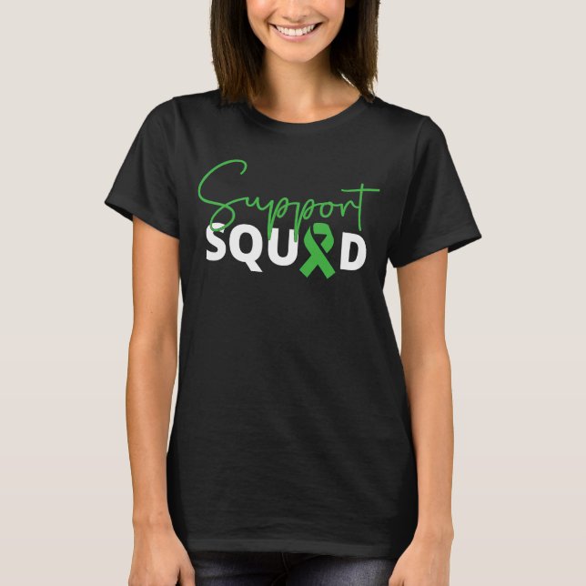 Camiseta Support Squad We Wear Green Kidney Disease Awarene (Frente)
