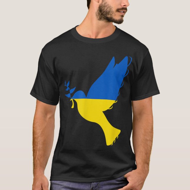 Camiseta Support Ukraine I Stand With Ukraine Flag (Frente)