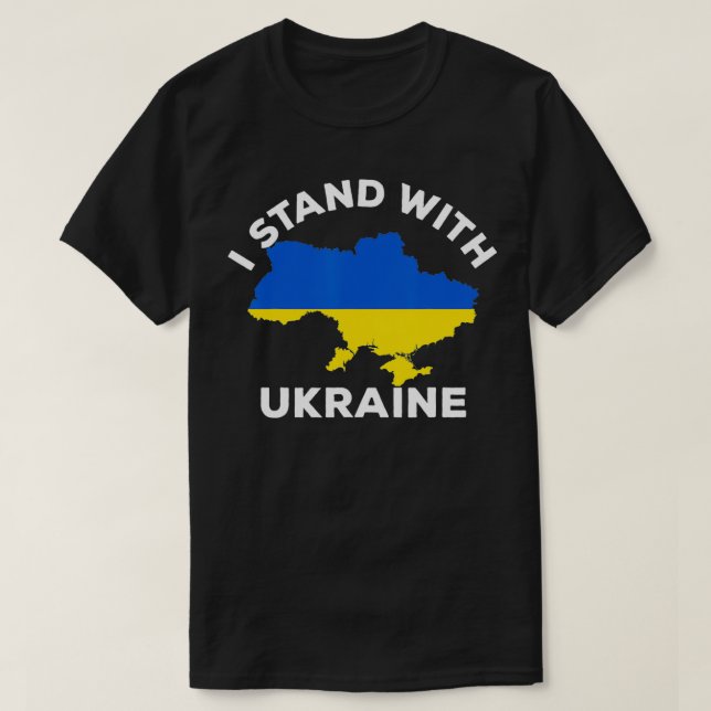 Camiseta Support Ukraine I Stand With Ukraine Ukrainian Map (Frente do Design)