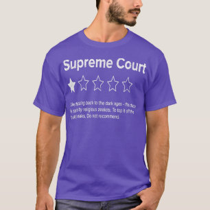 Camiseta Suprema Corte, Uma Estrela, Não Recomende P