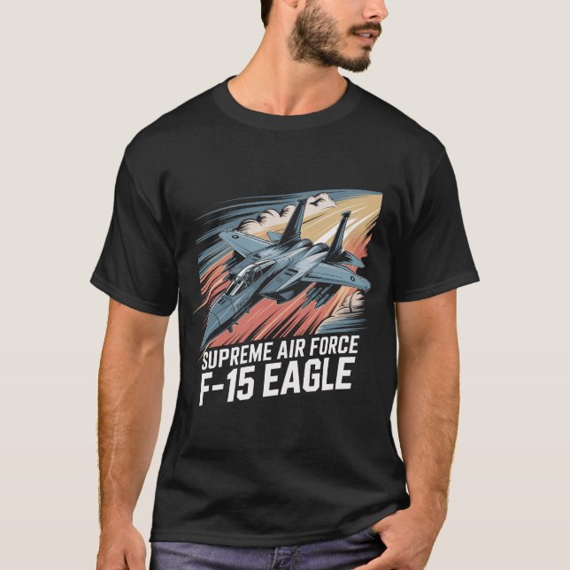 Camiseta Supreme F-15 Eagle Jet Fighter: Air Force Legend (Frente)